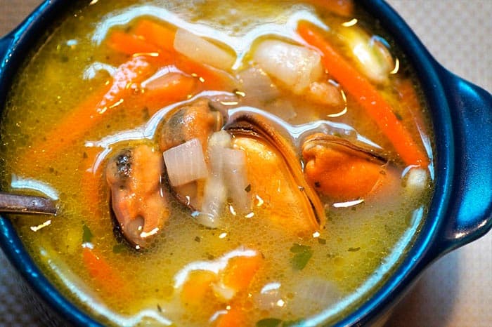 receta sopa de marisco